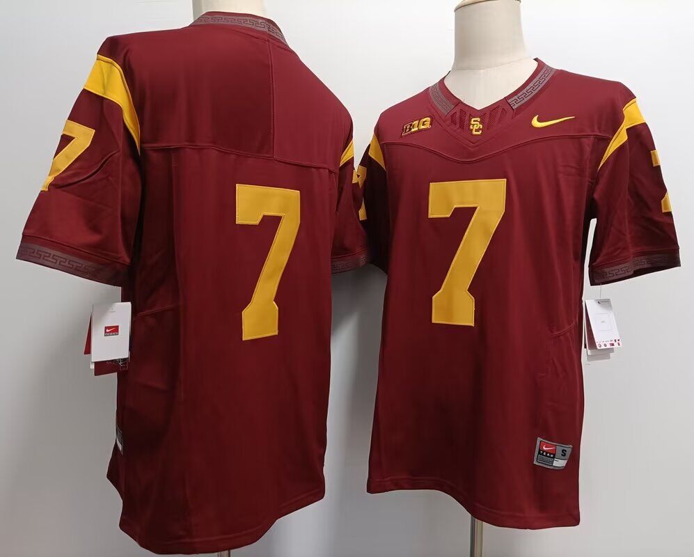 Men USC Trojans #7 Miller Moss red 2024 Nike NCAA jersey style 2->ncaa teams->NCAA Jersey